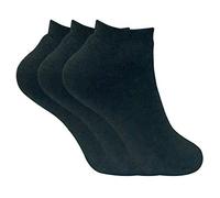 Sock Snob 3er pack damen winter warm kurz thermo socken/kuschelsocken mit innenfell für sneaker (37-42 eu, TTS Black)