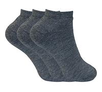 Sock Snob 3er pack damen winter warm kurz thermo socken/kuschelsocken mit innenfell für sneaker (37-42 eur, TTS Charcoal)