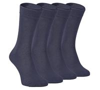Sock Snob - 4er Pack Herren und Damen Atmungsaktiv Bio Uni Bambus Socken (39-45 EU, Grau)