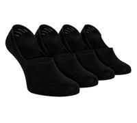 Sock Snob - 4er Pack Herren und Damen Bambus Füßlinge Kurz Unsichtbar Socken mit Silikon für Sneaker (39-45 EU, Schwarz)