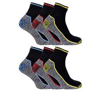 Sock Snob - 6er Pack Herren Baumwolle Bambus Kurz Arbeitssocken mit Kurzschaft für Work in Sommer (6 Paare, 39-45)