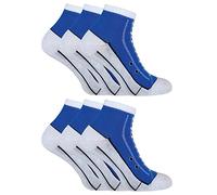 Sock Snob 6er Pack Socken Die Wie Schuhe Aussehen Herren und Damen | Baumwoll Schuhdesign Socken für Basketballschuhe (39-45, Blau)