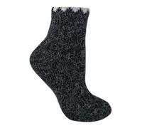 sock snob Damen Alpaka Wollsocken für Gummistiefel in Schwarz und Beige (37/42, 02 Black)