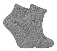 Sock Snob Damen Winter Bunt Gestrickt Kurz Norweger Style Wollsocken (37/42, 05 Grey)