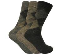 Sock Snob - Herren 3er-Pack Lambs Wool Blend Patterned Soft Top Socken EU 39 - 45