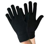 Sock Snob Herren Winter Warm Dünn Leicht Gestrickt Magic Thermo Wolle Handschuhe für Kalt Wetter (Einheitsgröße, WG Schwarz)