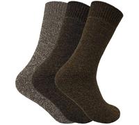 Sock Snob - Homme 3 Paires Bottes Chaussettes en 4 Couleurs - Brun EU 39 - 45