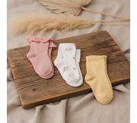 Socken 3er-Set pink/weiß/gelb | Little Dutch - 17-19