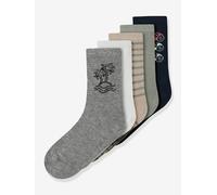 Socken 5er-Pack Ringel Motive Jungen NAME IT grau Gr. 28/30