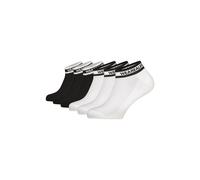 Socken ALIFE & KICKIN, Herren, Gr. 47-50, mix schwarz, brilliant weiß, 75% Baumwolle, 20% Polyester, 3% Polyamid, 2% Elasthan, Socken Socken, kurze sportliche Socken mit Steifen, aus Baumwolle mit wei