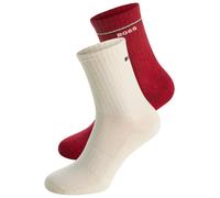 Socken BOSS "2P QS Iconic CC W", Mädchen, Gr. 35-38, rot (dunkelrot 601), Baumwollmischung, elastisch, Socken Socken, mit BOSS-Logoschriftzug (90878207-35) dunkelrot 601
