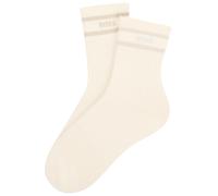 Socken BOSS "2P QS Lurex Log CC W", Damen, Gr. 39-42, Sockengröße, beige (open weiß 119), Baumwollmischung, elastisch, Socken Socken (28983949-39) open weiß 119