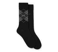 BOSS Mittelhohe Socken aus Baumwoll-Mix im Zweier-Pack - Style 2P RS Argyle CC, 50478352 Schwarz 43-46