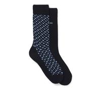 Socken BOSS "2P RS Monogram CC", Damen, Gr. 39-42, medium blau 425, Baumwollmischung, elastisch, Socken Socken, mit Logo (53764007-39) medium blau 425