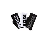 Socken BOSS "3P QS Rib Logo CC", Damen, Gr. 43-46, bunt (open miscellaneous 960), Baumwollmischung, unifarben, Socken Socken, mit Logo (67370015-43) open miscellaneous 960