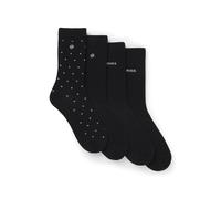 Socken BOSS "4P RS GiftShine", Damen, Gr. 36-42, schwarz 001, Baumwollmischung, normal, Socken, verstärkte Fersen- und Zehennaht, Rippbündchen (45957454-36) schwarz 001