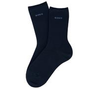Socken BOSS, Damen, Gr. 35-38, blau (dunkelblau 401), Viskose, elastisch, Socken Socken, mittelhoch, verstärkte Zehen- und Fersenpartie (60920327-35) dunkelblau 401
