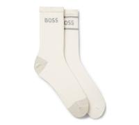 Socken BOSS, Damen, Gr. 36-42, weiß (open weiß 119), Baumwollmischung, elastisch, Socken Socken, sportiv, mit dezentem Locke, Fersen- und Zehenpartie verstärkt (31240544-36) open weiß 119