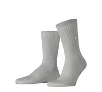 Socken BURLINGTON "Bond Street", Herren, Gr. 40-46, grau (light heather), Baumwollmischung, unifarben, Socken Socken, Einheitsgröße 40-46, modische Rippenstrucktur, Burlington-Clip (95583566-40) light