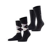 Burlington Herren Everyday Argyle Mix 2-Pack Socken Baumwolle atmungsaktiv