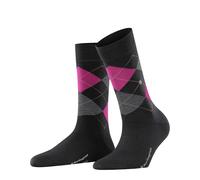 Socken BURLINGTON "Marylebone", Damen, Gr. 36-41, grau (schwarz), Baumwollmischung, Argyle-Muster, Socken Socken, Einheitsgröße 36-41, wärmende Wollmischung, Argyle-Muster (51745439-36) schwarz