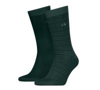 Socken CALVIN KLEIN "CK MEN SOCK 2P GRID", Damen, Gr. - (40/46), grün (dunkelgrün), Obermaterial: 66% Baumwolle, 32% Polyamid, 2% Elasthan, Socken Socken (29889113-0) dunkelgrün