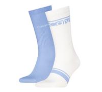 Socken CALVIN KLEIN "CK MEN SOCK 2P LOGO STRIPE", Herren, sky blau, Obermaterial: 71% Baumwolle, 27% Polyamid, 2% Elasthan, Socken Socken (70425217-0) sky blau
