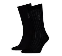 Socken CALVIN KLEIN "CK MEN SOCK 2P PINSTRIPE", Damen, Gr. - (40/46), schwarz, Obermaterial: 67% Baumwolle, 31% Polyamid, 2% Elasthan, Socken (90429144-0) schwarz