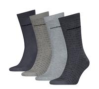 Socken CALVIN KLEIN "CK MEN SOCK 4P GIFTBOX AOP", Damen, Gr. - (40/46), grau combo, Obermaterial: 58% Baumwolle, 39% Polyamid, 3% Elasthan, Socken (94678761-0) grau combo
