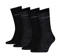 Socken CALVIN KLEIN "CK MEN SOCK 4P GIFTBOX AOP", Damen, Gr. - (40/46), schwarz, Obermaterial: 58% Baumwolle, 39% Polyamid, 3% Elasthan, Socken (89792156-0) schwarz
