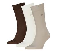 Socken CALVIN KLEIN "CK MEN SOCK", Damen, Gr. 39-42, beige, braun, Baumwollmischung, normal, Socken Socken, uni, Cotton-Mix, breiter Bund (81659761-39) beige, braun