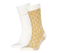 Socken CALVIN KLEIN "CK MEN SOCK EMBLEM AOP", Damen, soft gelb, Baumwollmischung, normal, Socken Socken, mit Komfort-Bund, Cotton-Mix, elastisch (23500559-0) soft gelb