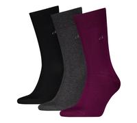 Socken CALVIN KLEIN "CK MEN SOCK", Herren, Gr. 39-42, Sockengröße, bunt (schwarz lila), Baumwollmischung, normal, Socken Socken, uni, Cotton-Mix, breiter Bund (97217106-39) schwarz lila