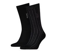Socken CALVIN KLEIN "CK MEN SOCK PATTERN LINES", Herren, schwarz, Obermaterial: 45% Viskose, 34% Baumwolle, 19% Polyamid, 2% Elasthan, Socken Socken (33729669-0) schwarz