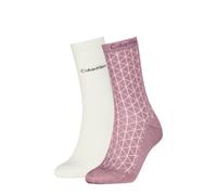 Socken CALVIN KLEIN "CK WOMEN SOCK 2P DROPNEEDLE PATTERN", Damen, rosa (vintage plum), Obermaterial: 72% Viskose, 26% Polyamid, 2% Elasthan, Socken Socken (65989444-0) vintage plum