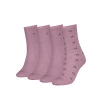 Socken CALVIN KLEIN "CK WOMEN SOCK 4P GIFTING AOP", Damen, vintage plum, Obermaterial: 43% Polyester, 33% Polyamid, 22% Viskose, 1% metallisierte Fasern, 1% sonstige Fasern, Socken Socken (73315204-0)