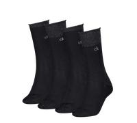 Socken CALVIN KLEIN "CK WOMEN SOCK 4P HOLIDAY PACK LUREX", Damen, Gr. - (37/41), schwarz, Baumwollmischung, normal, Socken, Glitzerfäden, Logostickerei, kleiner Rollrand (36979967-0) schwarz