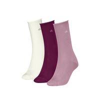 Socken CALVIN KLEIN "CK WOMEN SOCK ROLLTOP", Damen, Gr. 35-38, bunt (vintage plum), Baumwollmischung, normal, Socken Socken, mit kleinem Rollbund, Cotton-Mix (78219404-35) vintage plum