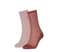 Socken CALVIN KLEIN, Damen, rosa (rust rot), Obermaterial: 66% Baumwolle, 32% Polyamid, 2% Elasthan, Socken Socken (81299663-0) rust rot