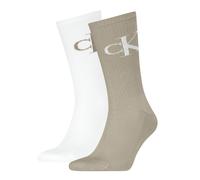 Socken CALVIN KLEIN JEANS "CKJ MEN SOCK 2P MONOGRAM", Jungen, Gr. 43-46, beige, Baumwollmischung, normal, Socken Socken, mit verstärkter Ferse, komfortable Frotteesohle (11589411-43) beige