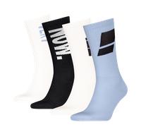 Socken CALVIN KLEIN JEANS "CKJ MEN SOCK 4P GRAPHIC GIFTBOX", Damen, Gr. - (40/46), weiß (blau, weiß), Obermaterial: 65% Baumwolle, 32% Polyamid, 3% Elasthan, Socken Socken (21738802-0) blau, weiß