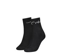 Socken CALVIN KLEIN JEANS "CKJ WOMEN SHORT SOCK 2P CUT LOGO", Damen, Gr. - (37/41), schwarz, Obermaterial: 66% Baumwolle, 31% Polyamid, 3% Elasthan, Socken Socken (44590062-0) schwarz