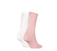 Socken CALVIN KLEIN JEANS "CKJ WOMEN SOCK 2P BACK LOGO", Damen, Gr. - (37/41), pink, Obermaterial: 43% Baumwolle, 34% Polyamid, 21% Viskose, 2% Elasthan, normal, Socken Socken (99272349-0) pink