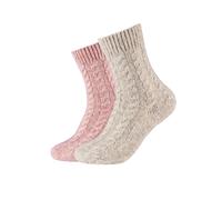 2er Pack camano Cosy Cable Stitch Socken Damen 4305 - dusty rose 39-42