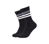 Socken CAMANO "2er Pack", Herren, Gr. 39-42, schwarz, 85% Viskose, 13% Polyamid, 2% Elasthan, gestreift, Socken Socken (14995061-39) schwarz