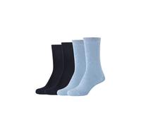 4er Pack camano Soft Baumwoll Crew Socken Damen 5999 - navy 39-42