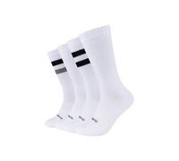 Socken CAMANO "4er Pack", Damen, Gr. 43-46, schwarz, 66% Baumwolle, 28% Polyester, 5% Elastodien, 1% Elasthan, gestreift, Socken Socken, 4er Pack Organic Cotton für angenehmen Tragekomfort, Gepolstert