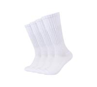 Socken CAMANO "Tennissocken super soft 4er Pack", Damen, Gr. 43-46, weiß, 60% Baumwolle, 20%Polyamid, 18% Polyester, 2% Elasthan, uni, Socken Socken, 4er Pack Rutschhemmender Sohlenprint und gepolster