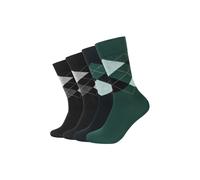 Socken CAMANO "4er Pack", Herren, Gr. 39-42, botanical garden, 80% Baumwolle, 17% Polyamid, 3% Elasthan, kariert, Socken Socken (30274313-39) botanical garden
