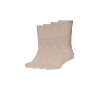 Socken CAMANO "4er Pack", Damen, Gr. 43-46, beige (sand), 74% Baumwolle, 24% Polyamid, 2% Elasthan, uni, Socken Socken (64546934-43) sand